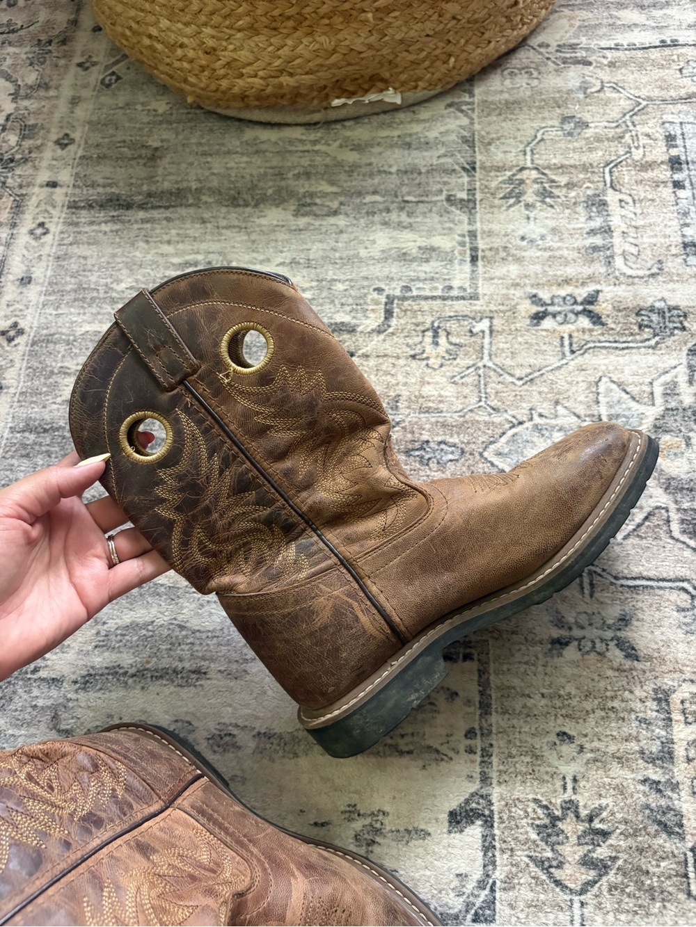Dan post Youth Amarillo Western Boots Brown size 4 youth unisex western - Picture 3 of 11